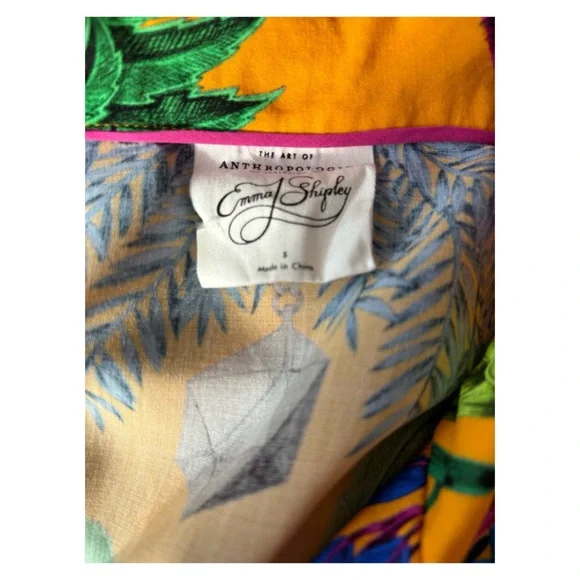 NWOT Anthropologie Emma J Shipley Extravaganza Lounge Top  Size Small - Picture 8 of 9
